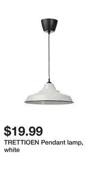 IKEA TRETTIOEN Pendant lamp, white offer