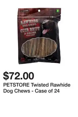 Dollarama PETSTORE Twisted Rawhide Dog Chews - Case of 24 offer