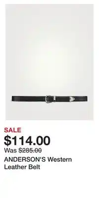 Holt Renfrew ANDERSON'S Western Leather Belt offer