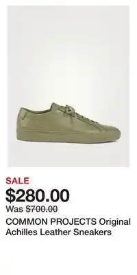 Holt Renfrew COMMON PROJECTS Original Achilles Leather Sneakers offer