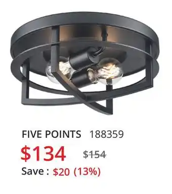 Multi Luminaire Outdoor flush mount Five points offer