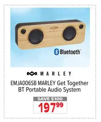 2001 Audio Video MARLEY Get Together BT Portable Audio System offer