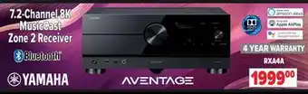 2001 Audio Video YAMAHA 7.2-Channel 8K MusicCast Zone 2 Receiver offer