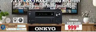 2001 Audio Video ONKYO 7.2 Ch. 8K THX Certified Receiver offer