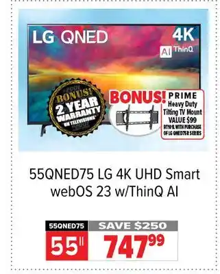 2001 Audio Video LG 55 4K UHD Smart webOS 23 w/ThinQ AI offer