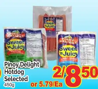T&T Supermarket PINOY DELIGHT HOTDOG SELECTED, 450g offer