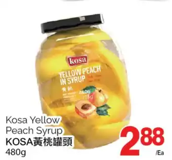 T&T Supermarket KOSA YELLOW PEACH SYRUP, 480g offer