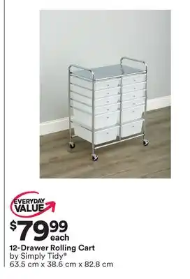 Michaels 12-Drawer Rolling Cart by Simply Tidy offer