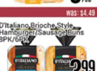 Nations Fresh Foods D'Italiano Brioche Style Hamburger / Sausage Buns offer