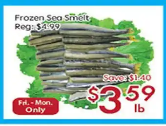 Sunny Food Mart Frozen Sea Smelt offer