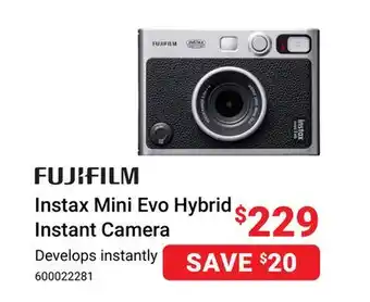 Visions Electronics FUJIFILM Instax Mini Evo Hybrid Instant Camera offer