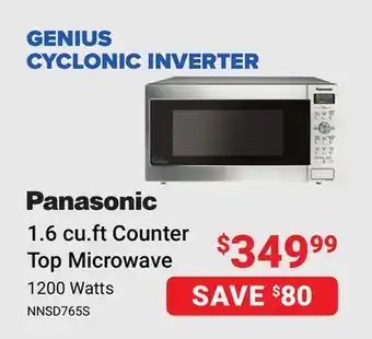 Visions Electronics Panasonic 1.6 cu. ft Counter Top Microwave offer