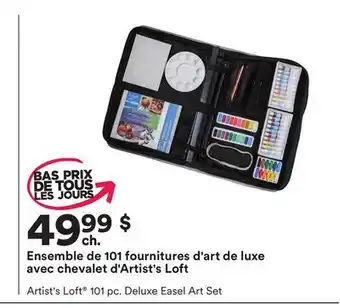 Michaels Ensemble de 101 fournitures d'art de luxe avec chevalet d'Artist's Loft offer