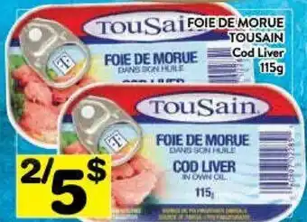 Supermarché PA TOUSAIN Cod Liver offer