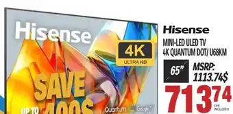 Centre Hi-Fi Hisense Mini-Led Uled Tv 4K Quantum Dot/U68KM 65 offer