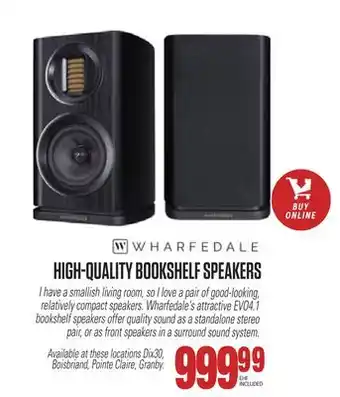 WHARFEDALE HIGH-QUALITY BOOKSHELF SPEAKERS