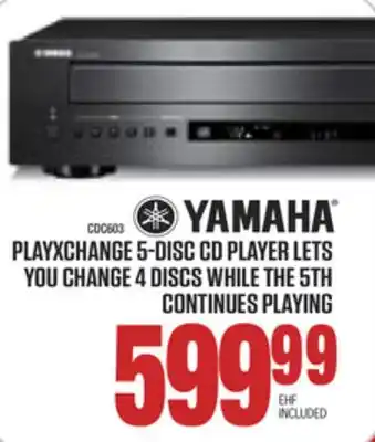Centre Hi-Fi YAMAHA PLAYXCHANGE 5-DISC CD PLAYER LETS YOU CHANGE 4 DISCS WHILE THE 5TH CONTINUES PLAYING offer