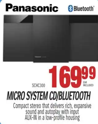 Centre Hi-Fi Panasonic MICRO SYSTEM CD/BLUETOOTH offer