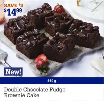 Double Chocolate Fudge Brownie Cake