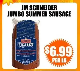 Mr. Meat Market JM SCHNEIDER JUMBO SUMMER SAUSAGE offer