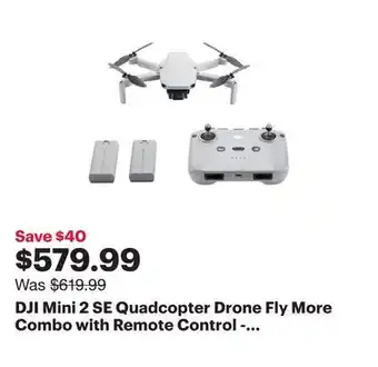Best Buy DJI Mini 2 SE Quadcopter Drone Fly More Combo with Remote Control - Grey offer