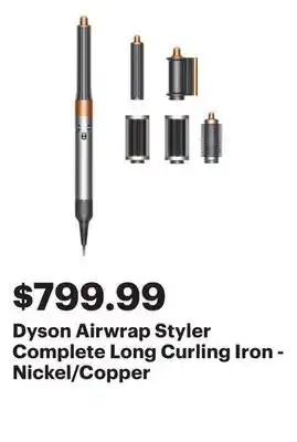 Best Buy Dyson Airwrap Styler Complete Long Curling Iron - Nickel/Copper offer