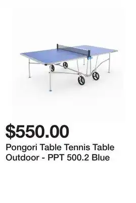 Decathlon Pongori Table Tennis Table Outdoor - PPT 500.2 Blue offer