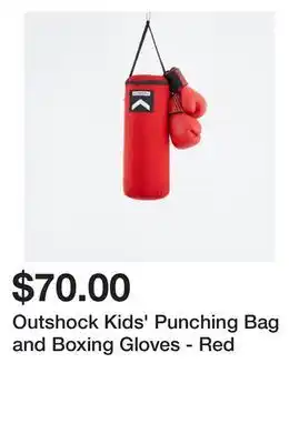 Decathlon Outshock Kids' Punching Bag and Boxing Gloves - Red offer