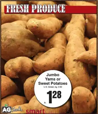 AG Foods Jumbo Yams or Sweet Potatoes offer