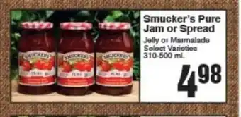 AG Foods Smucker's Pure Jam or Spread offer