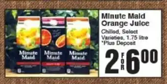 AG Foods Minute Maid Orange Juice offer