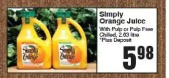 AG Foods Simply Orange Juice offer