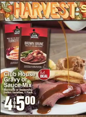 AG Foods Club House Gravy or Sauce Mix offer