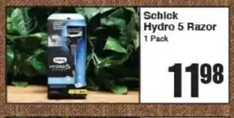 AG Foods Schick Hydro 5 Razor offer