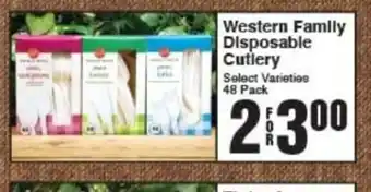 AG Foods Western Family Disposable Cutlery offer