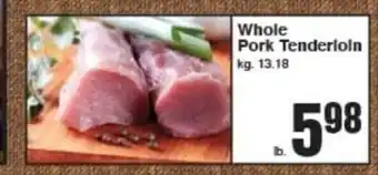 AG Foods Whole Pork Tenderloin offer