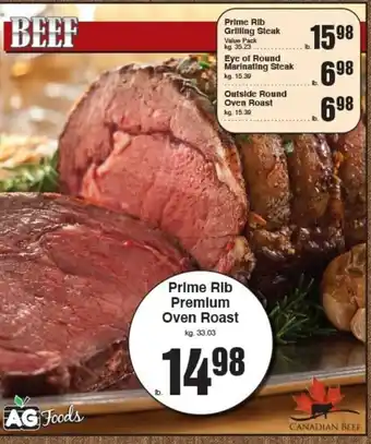 AG Foods Prime Rib Premium Oven Roast offer