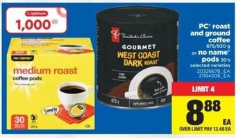 Real Canadian Superstore PC' Roast And Ground Coffee offer