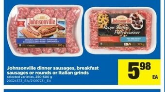 Real Canadian Superstore Johnsonville Dinner Sausages offer