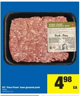 Real Canadian Superstore Free From Lean Ground Pork offer