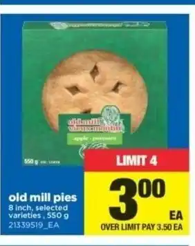 Real Canadian Superstore Old Mill Pies offer