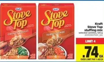 Real Canadian Superstore Kraft Stove Top Stuffing Mix offer