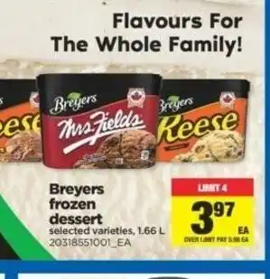 Real Canadian Superstore Breyers Frozen Dessert offer
