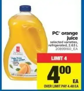 Real Canadian Superstore Orange Juice offer
