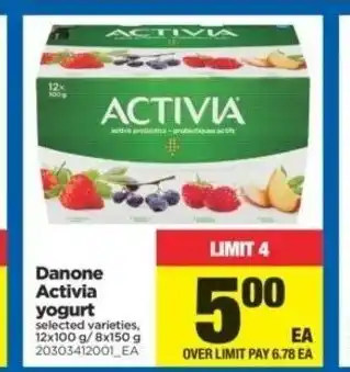 Real Canadian Superstore Danone Avctivia Yogurt offer
