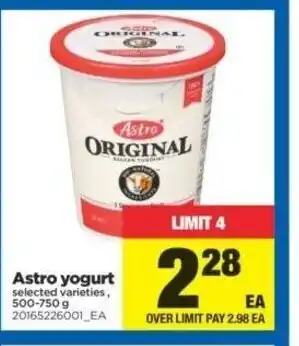 Real Canadian Superstore Astro Yogurt offer