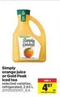 Real Canadian Superstore Simply Orange Juice offer