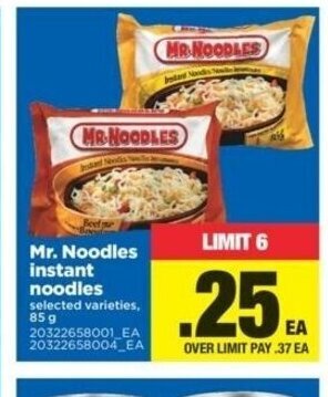 Real Canadian Superstore Mr. Noodles Instant Noodles offer