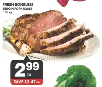 Bidgood's FRESH BONELESS SIRLOIN PORK ROAST offer