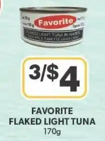 Bidgood's FAVORITE FLAKED LIGHT TUNA 170g offer